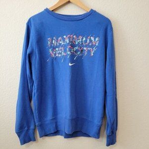 Nike MAXIMUM VELOCITY Crew Sweat Shirt Graffiti Graphic Sweater Top Mens Large